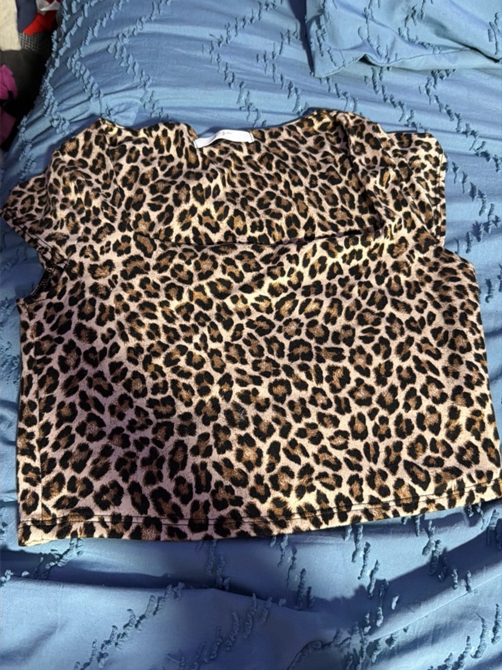 Forever 21 Leopard Print Crop Top - Brown and Black